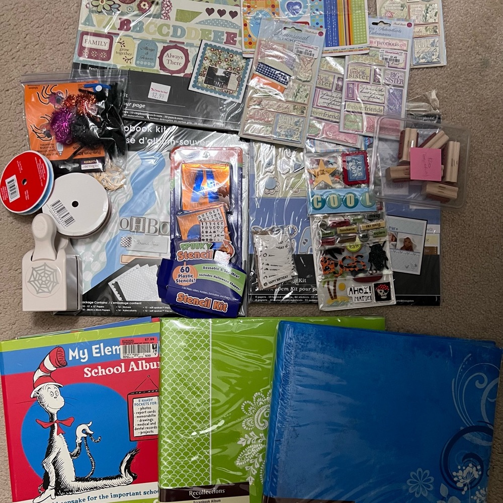 Scrapbooking & knitting supplies